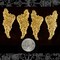 Raw Brass Filigree Angel Wings Pendants Charms - Two Sets of Wings - B-P34